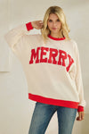 Merry Cream Cloudy Knit Pullover Top