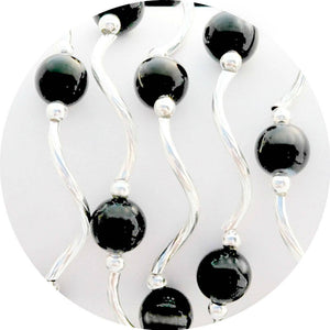 Black Onyx Color Story Gemstones + Crystals Beaded Stretch Bracelets