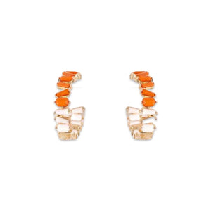 Orange + White Color Block Game Day Hoops
