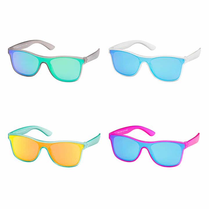 Blue Gem Kids Kids Pop Color Mirror Frames Kids Sunglasses