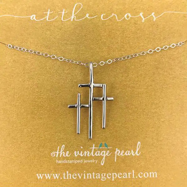 At The Cross Sterling Silver Necklace