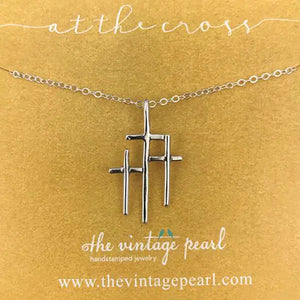 At The Cross Sterling Silver Necklace