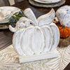 Portland Pumpkin Antique White Wood Sign