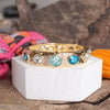 Delphine Blues Sparkly Crystal Stretch Bangle