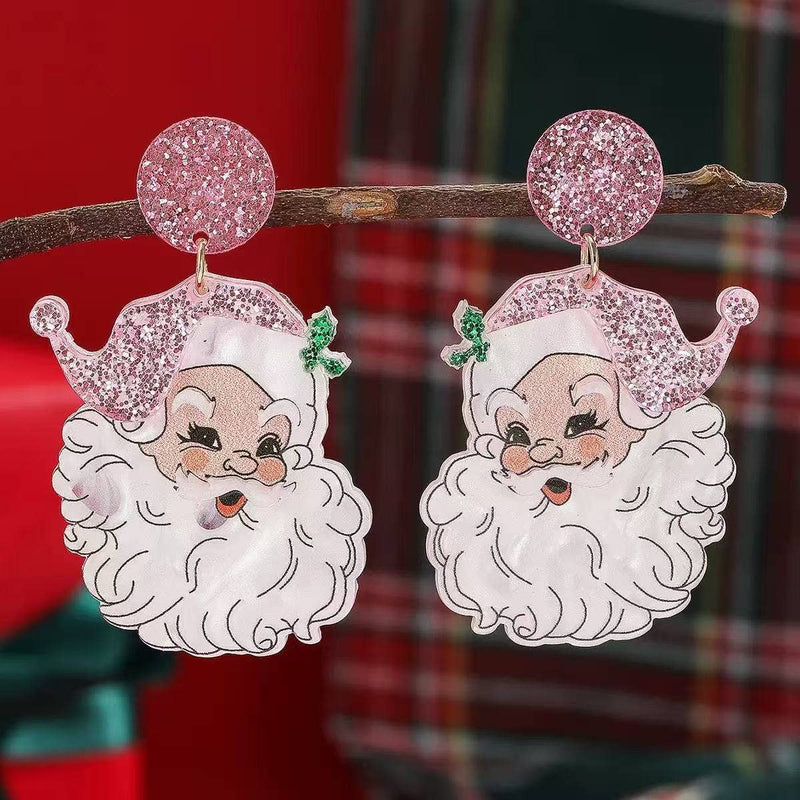 Santa Baby Pink Dangle Earrings