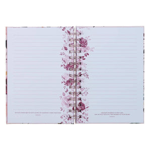I Know The Plans Jer. 29:11 Pink Floral Wirebound Journal