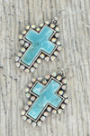 Turquoise Cross Earrings