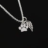 Pawprints on My Heart Pet Memorial Sterling Silver Necklace