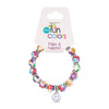 Blue Floral Kids Clay Beaded Stretch Charm Bracelets