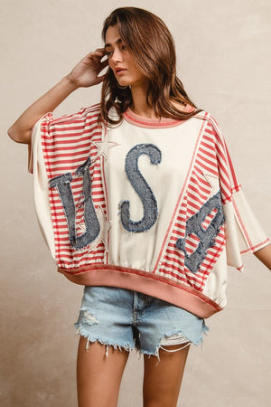 Freedom Stitch Patchwork Top