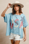 Star Spangled Stitch Patchwork Top