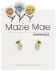 Lemon Stud Gold Mazie Mae Earrings