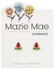 Watermelon Stud Gold Mazie Mae Earrings
