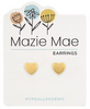 Solid Heart Stud Gold Mazie Mae Earrings