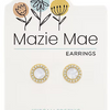 Mother of Pearl Halo Stud Gold Mazie Mae Earrings