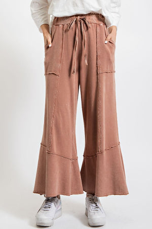 Easy Days Cappuccino Mineral Wash Wide Leg Pants