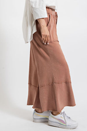 Easy Days Cappuccino Mineral Wash Wide Leg Pants