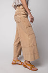 Any Direction Camel Mineral Washed Wide Leg Pants