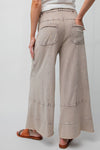 Any Direction Mushroom Mineral Washed Wide Leg Pants