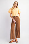 Absolutely Essential Coffee Wide Leg Pants
