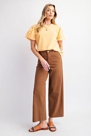 Absolutely Essential Coffee Wide Leg Pants