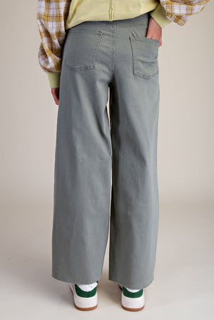 Absolutely Essential Ash Olive Wide Leg Pants