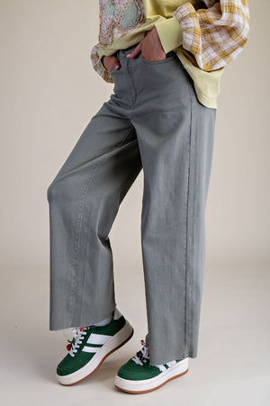 Absolutely Essential Ash Olive Wide Leg Pants