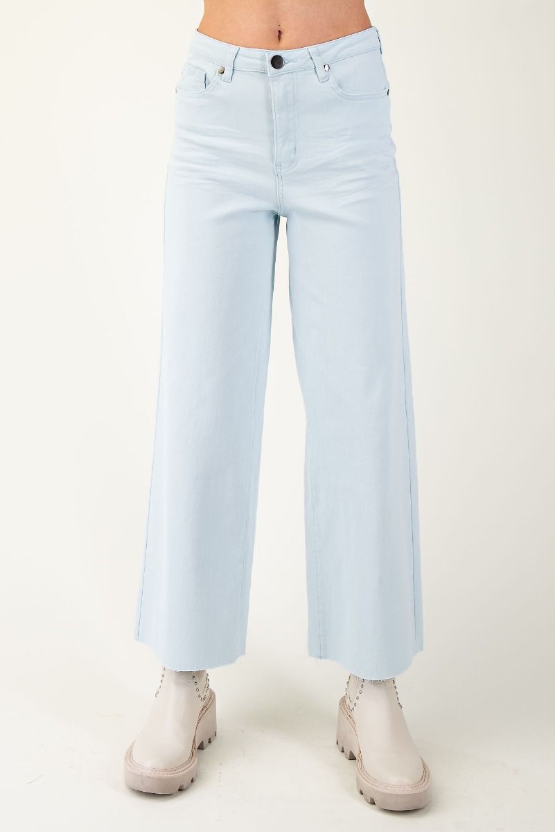 Absolutely Essential Snow Blue Wide Leg Pants