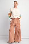 Captivating Moves Cinnamon Mineral Washed Terry Knit Pants