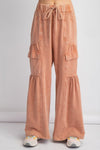 Captivating Moves Cinnamon Mineral Washed Terry Knit Pants