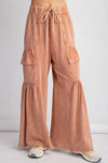 Captivating Moves Cinnamon Mineral Washed Terry Knit Pants