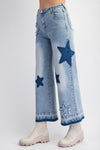 Star Struck Washed Star Patch Denim Pants