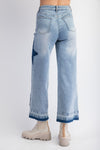 Star Struck Washed Star Patch Denim Pants