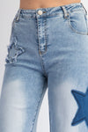 Star Struck Washed Star Patch Denim Pants