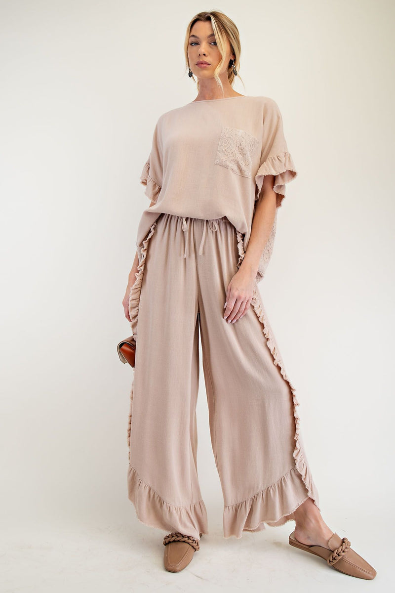 Fancy Flutters Mineral Washed Palazzo Pants
