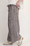 Dare To Be Wild Ash Mocha Mineral Washed Wide Leg Pants