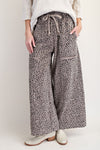 Dare To Be Wild Ash Mocha Mineral Washed Wide Leg Pants