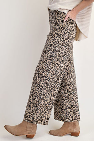 Running Wild Animal Print Wide Leg Pants