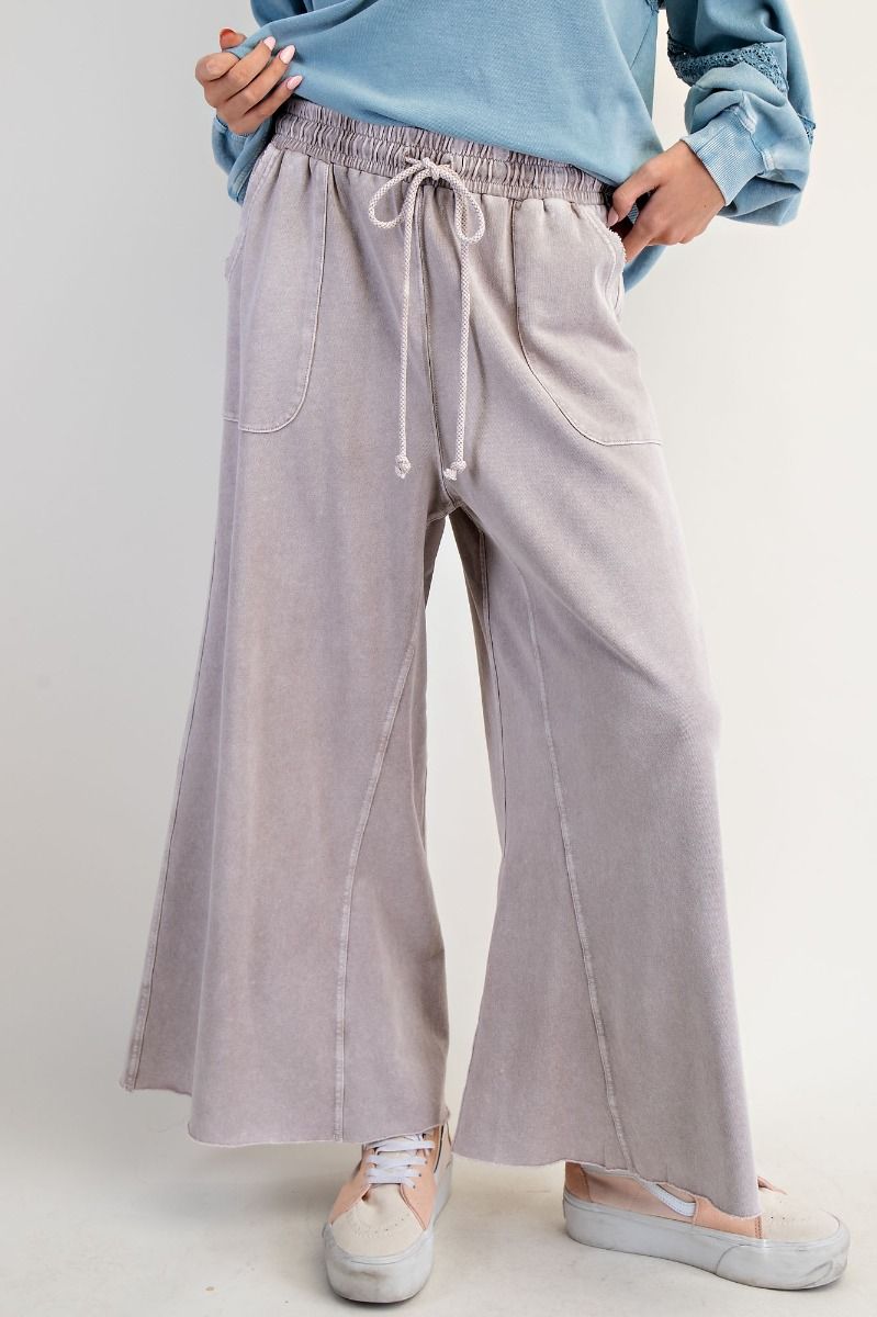 WanderEase Light Khaki Mineral Washed Terry Pants