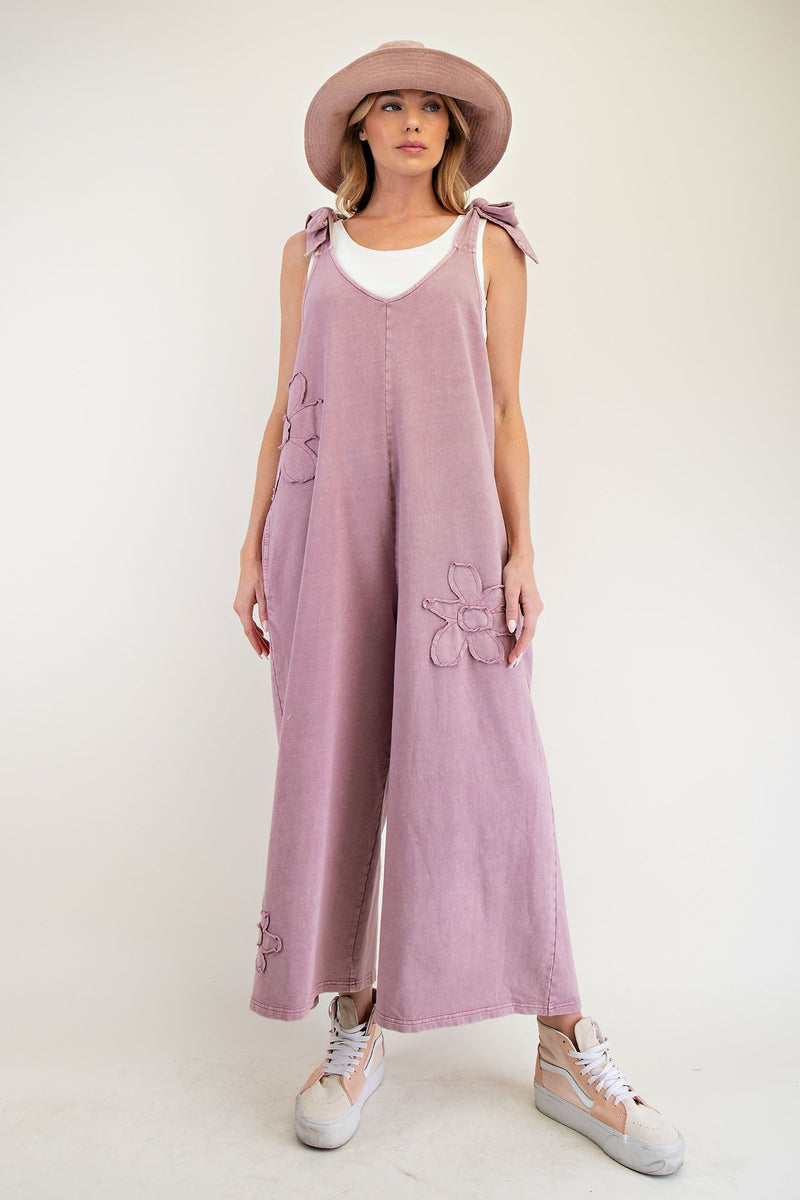 Daisy Delight Mauve Flower Patch Jumpsuit