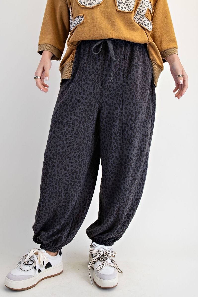 Wild Ease Animal Print Jogger Pants