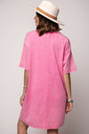 Happy Days Barbie Pink Washed Cotton TShirt Dress