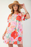 In Full Bloom Floral Print Dress