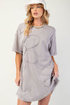 Daisy Days Ash Daisy Patch Mineral Washed TShirt Dress