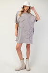 Daisy Days Ash Daisy Patch Mineral Washed TShirt Dress