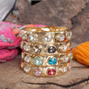 Delphine Blues Sparkly Crystal Stretch Bangle