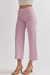 Lavender Clean Getaway Acid Wash Wide Leg Pants