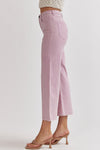 Lavender Clean Getaway Acid Wash Wide Leg Pants