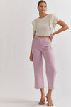 Lavender Clean Getaway Acid Wash Wide Leg Pants