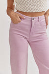 Lavender Clean Getaway Acid Wash Wide Leg Pants